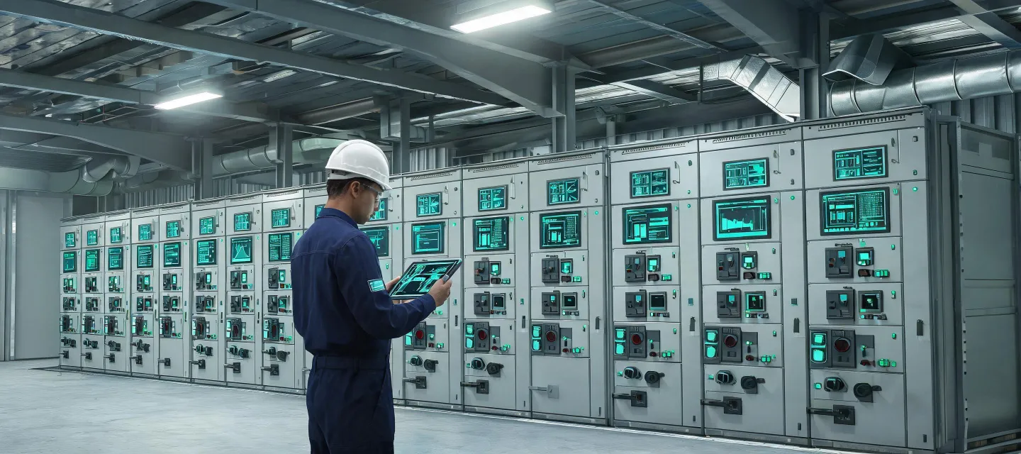 Connected breaker monitoring in an industrial switchgear room